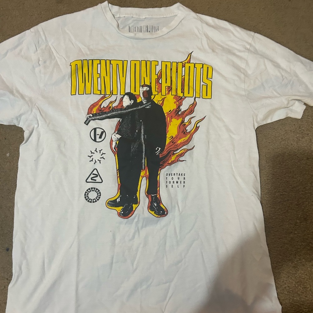 Twenty One Pilots White Graphic T-Shirt
